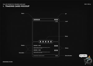 潮流炫酷游戏镭射卡牌卡片集换卡应援小卡包装PSD模板样机PS素材-设计猿