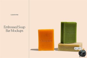 压花凹印香皂肥皂手工香皂模型多角度展示贴图样机PSD模板PS素材-设计猿