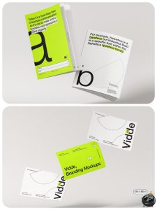 名片信纸信封文具封面品牌VI应用提案展示效果图样机PSD模板素材-设计猿