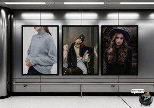 户外海报工业风招贴导视灯箱广告牌展示效果图PSD模板样机ps素材-设计猿