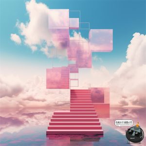 科幻赛博未来奇幻世界楼梯天空梦幻海洋沙漠空间JPG图片背景素材-设计猿