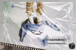 孤寂透明薄膜水汽烟雾空灵轮廓塑料花卉水晶PNG拼贴元素插图素材-设计猿