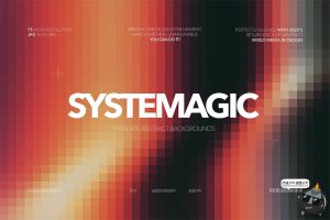 潮流未来科幻像素风马赛克低保真科技海报渐变背景JPG图片素材图-设计猿