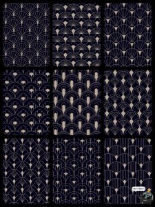 传统复古艺术几何鱼鳞纹无缝平铺纹样包装图案AI矢量JPG图片素材-设计猿