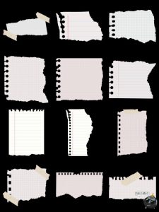 电子手帐贴纸撕纸笔记便签便利贴PNG免抠图AI矢量美工装饰素材图-设计猿