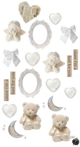 韩系ins白色可爱摆件手套边框电子手帐拼贴纸美工PNG免抠图片素材-设计猿