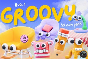 趣味卡通拟人化3D生活物品表情icon图标PNG免扣图片Blender素材图-设计猿