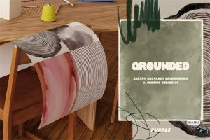 现代时尚手绘抽象艺术装饰挂画手工绘画背景底纹高清JPG图片素材-设计猿