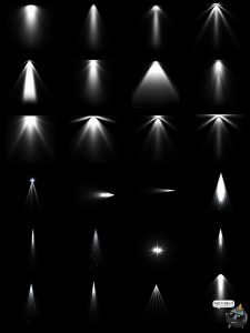 射灯光线光束效果舞台线性射线光效PNG免抠图片后期合成叠加素材-设计猿