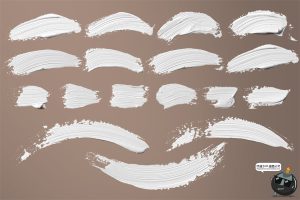 可改色-真实油画颜料笔触痕迹墨迹划痕肌理纹理PSD分层模板素材-设计猿