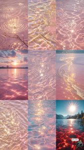 梦幻水面波光粼粼水波纹水平面海报数字绘画背景JPG合成图片素材-设计猿