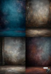 复古油画做旧肖像照背景纹理数字叠加照片后期合成效果JPG素材-设计猿