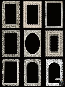 复古欧式古典巴洛克装饰花纹样边框花边角标PNG免抠图AI矢量素材-设计猿