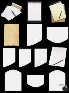 书写书页纸张本子做旧纸泛黄书页内页书信PNG免抠透明图片素材图-设计猿