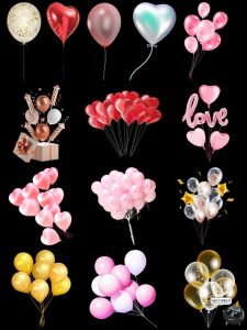 酸性潮流节日生日气氛节庆派对气球装饰元素图案PNG免扣透明素材-设计猿